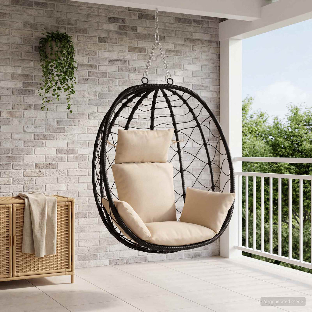 vidaXL Poduszka Adirondack PUTTEN 100% poliester kremowy