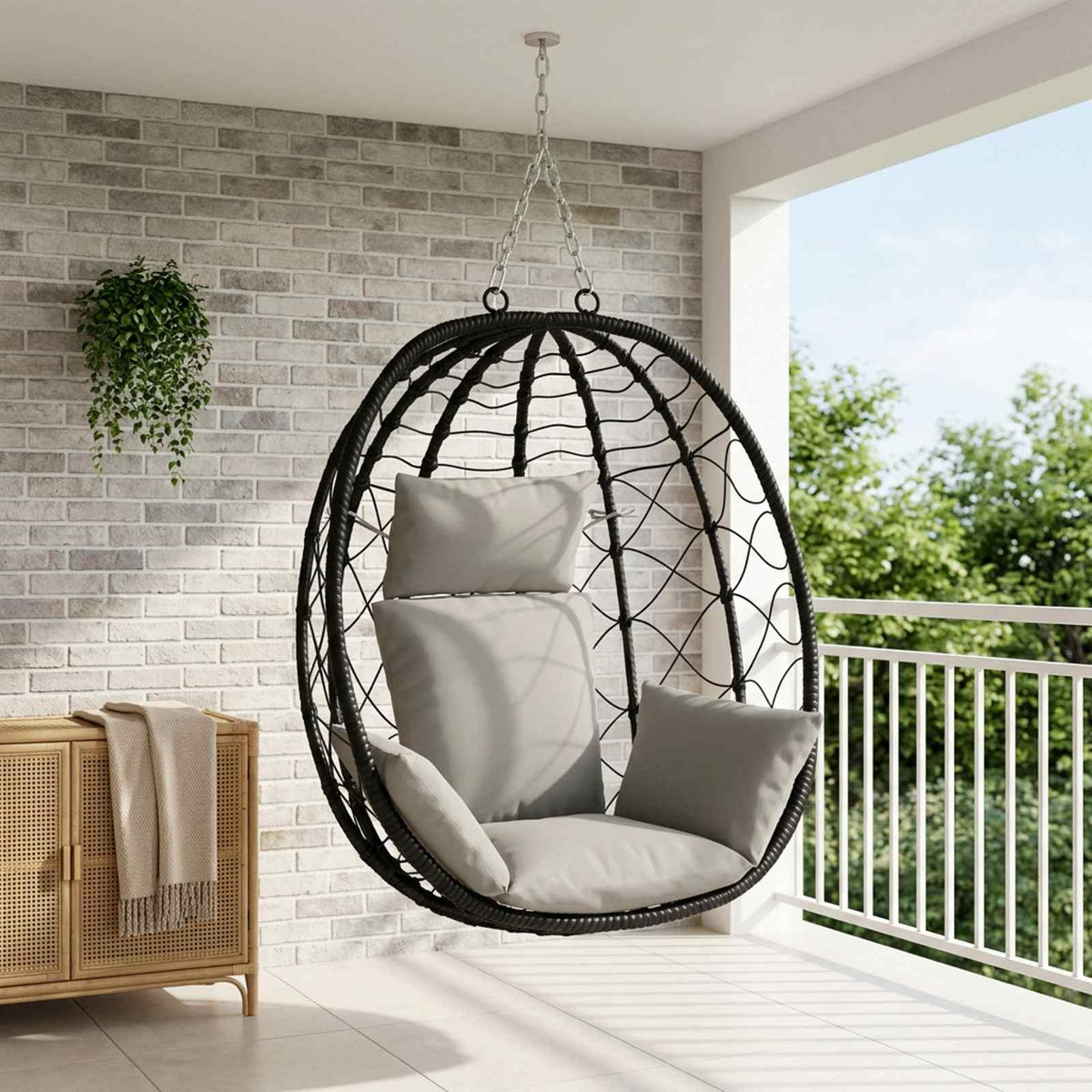 vidaXL Poduszka Adirondack PUTTEN 100% poliester Szary