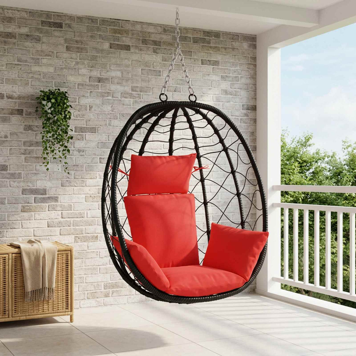 vidaXL Poduszka Adirondack PUTTEN 100% poliester czerwony