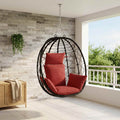 vidaXL Poduszka Adirondack PUTTEN 100% poliester Czerwone wino