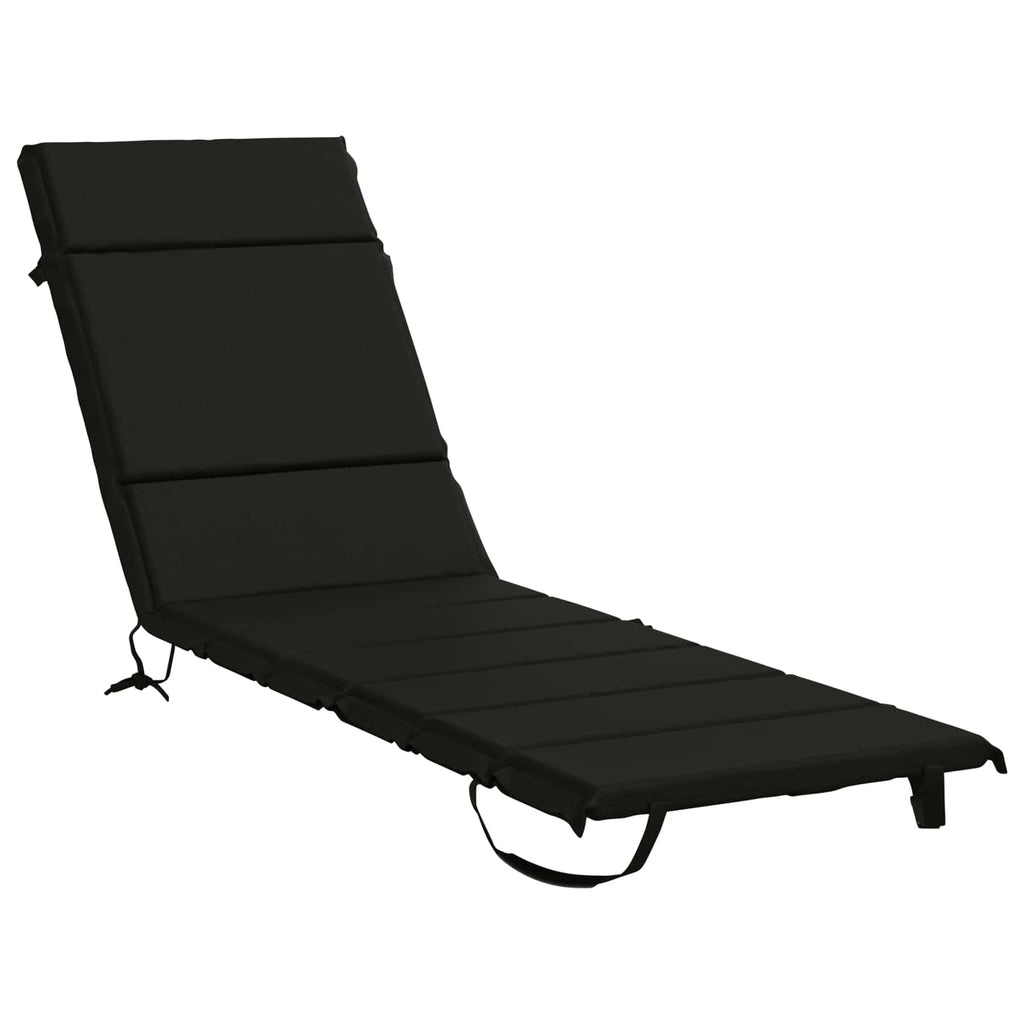 vidaXL Poduszka na leżak GEMERT 100% poliester Czarny 200 x 50 x 3 cm