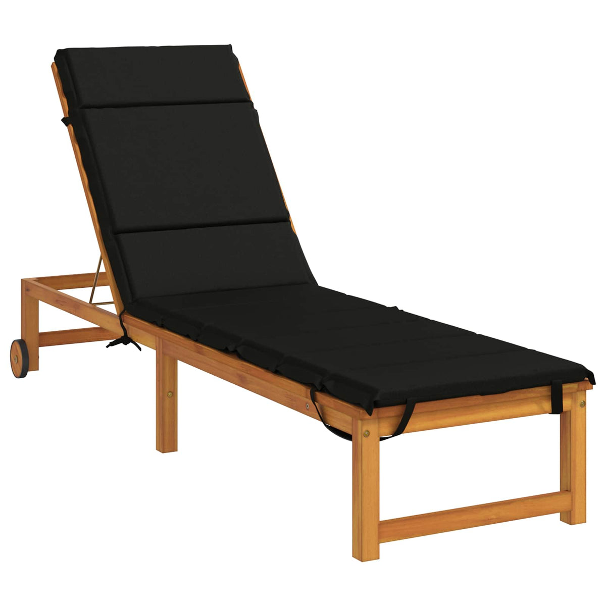 vidaXL Poduszka na leżak GEMERT 100% poliester Czarny 200 x 50 x 3 cm