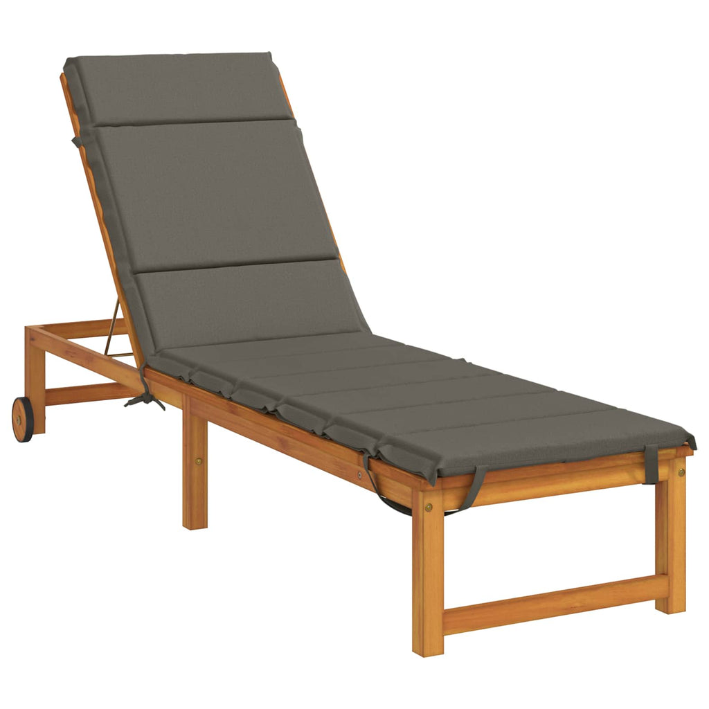 vidaXL Poduszka na leżak GEMERT 100% poliester Szary 200 x 50 x 3 cm
