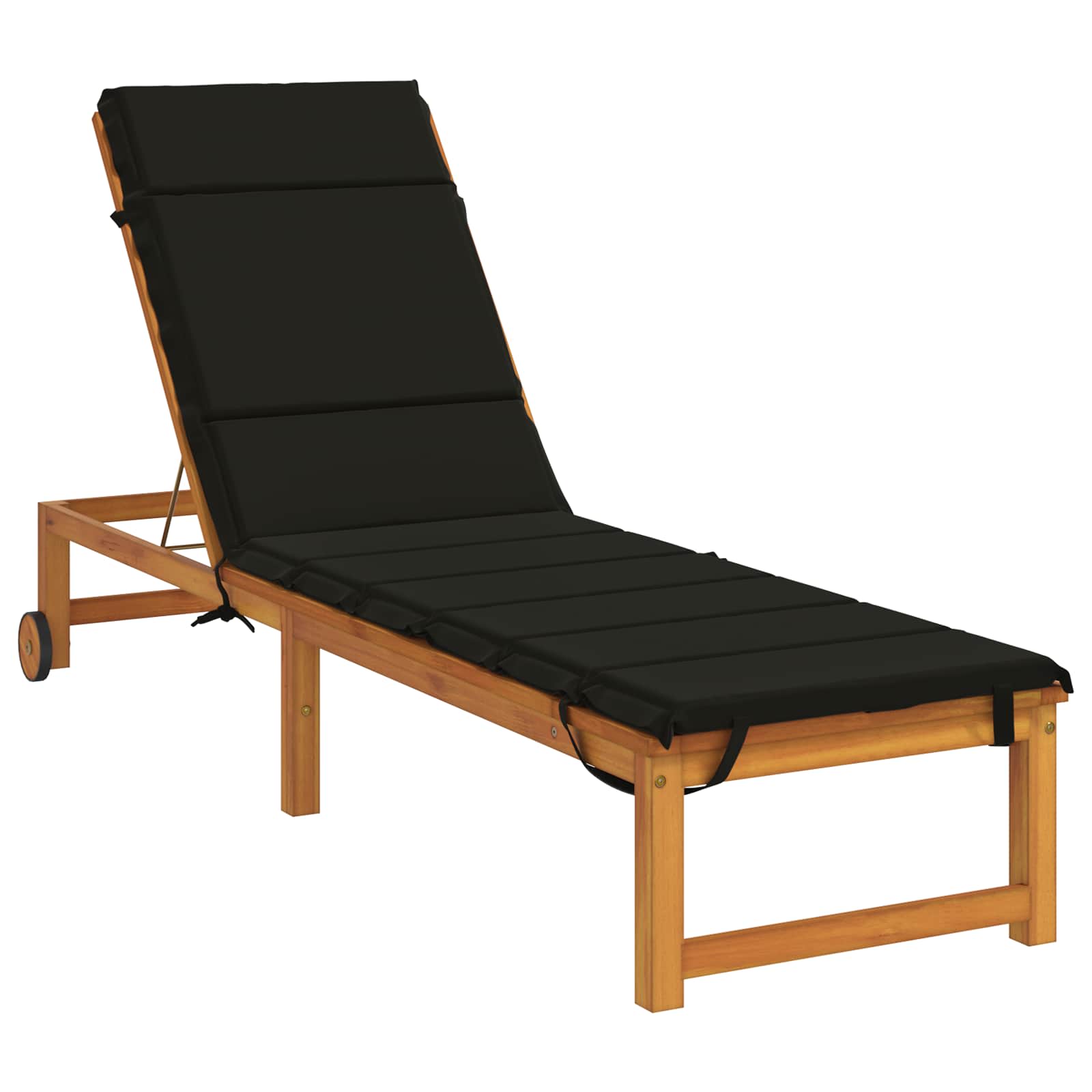 vidaXL Poduszka na leżak GEMERT 100% poliester Czarny 200 x 50 x 3 cm