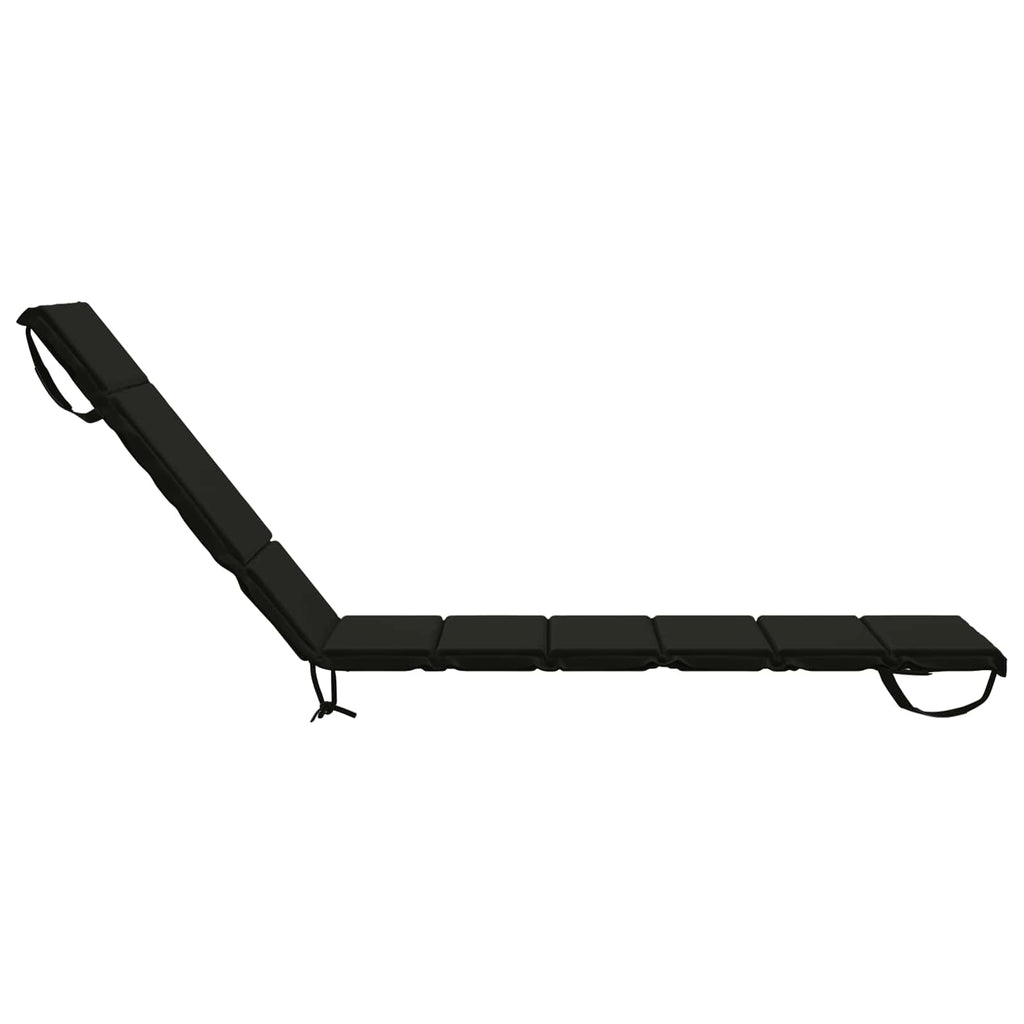 vidaXL Poduszka na leżak GEMERT 100% poliester Czarny 200 x 50 x 3 cm