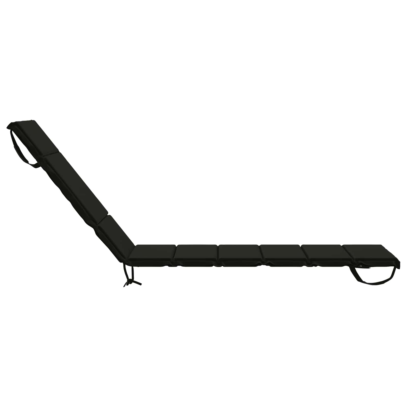vidaXL Poduszka na leżak GEMERT 100% poliester Czarny 200 x 50 x 3 cm