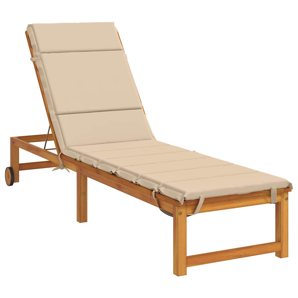vidaXL Poduszka na leżak GEMERT 100% poliester kremowy 200 x 55 x 3 cm