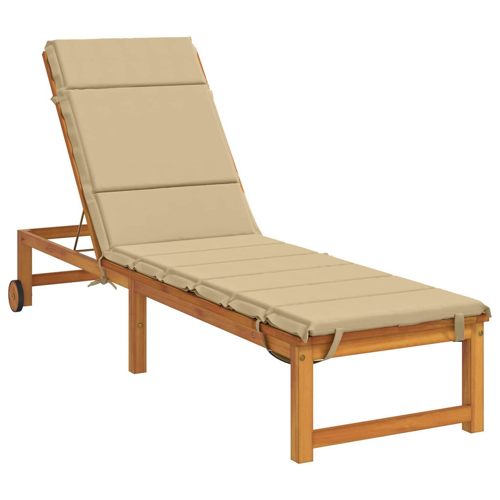 vidaXL Poduszka na leżak GEMERT 100% poliester Beżowy 200 x 55 x 3 cm