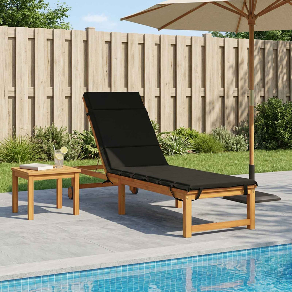 vidaXL Poduszka na leżak GEMERT 100% poliester Czarny 200 x 55 x 3 cm
