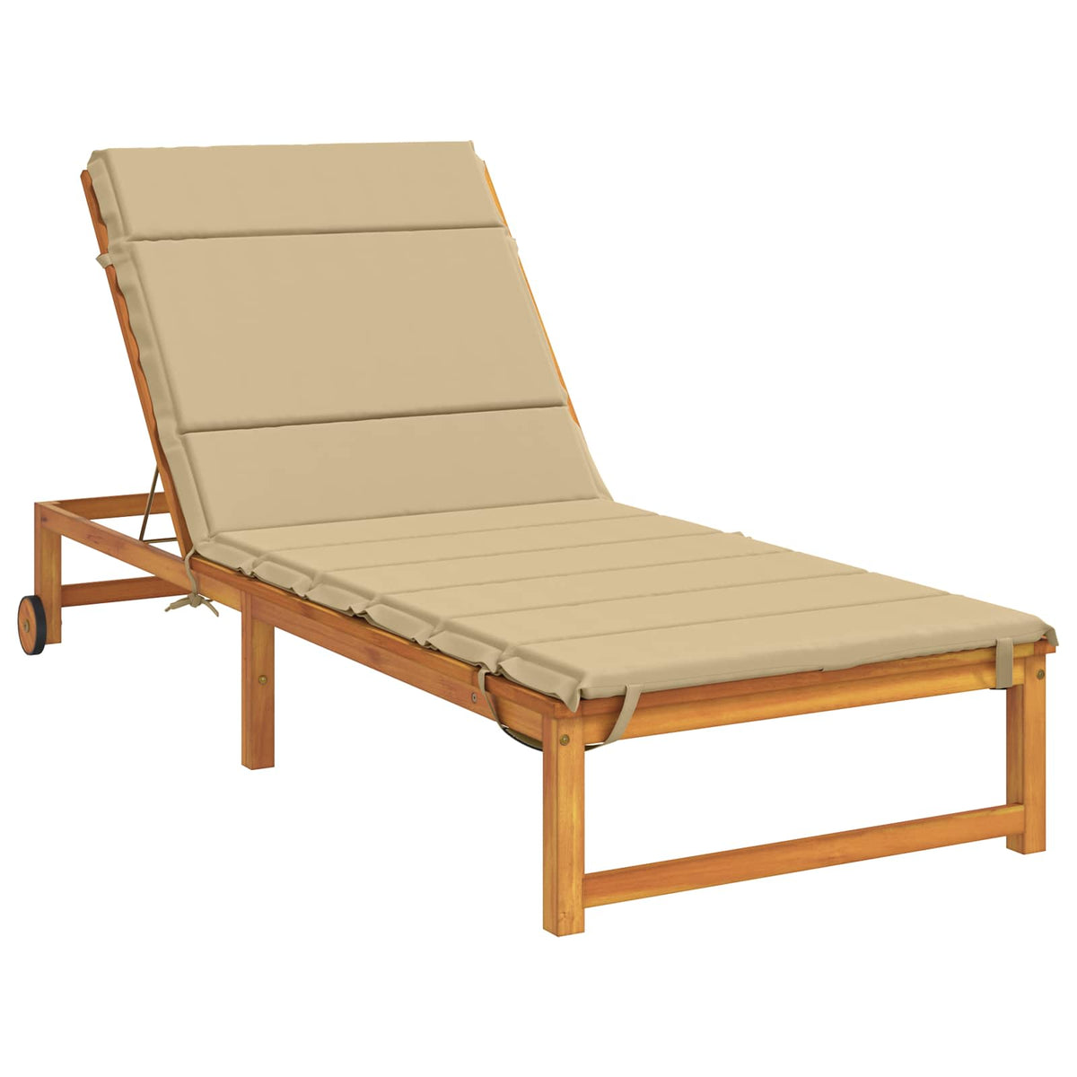 vidaXL Poduszka na leżak GEMERT 100% poliester Beżowy 200 x 70 x 3 cm