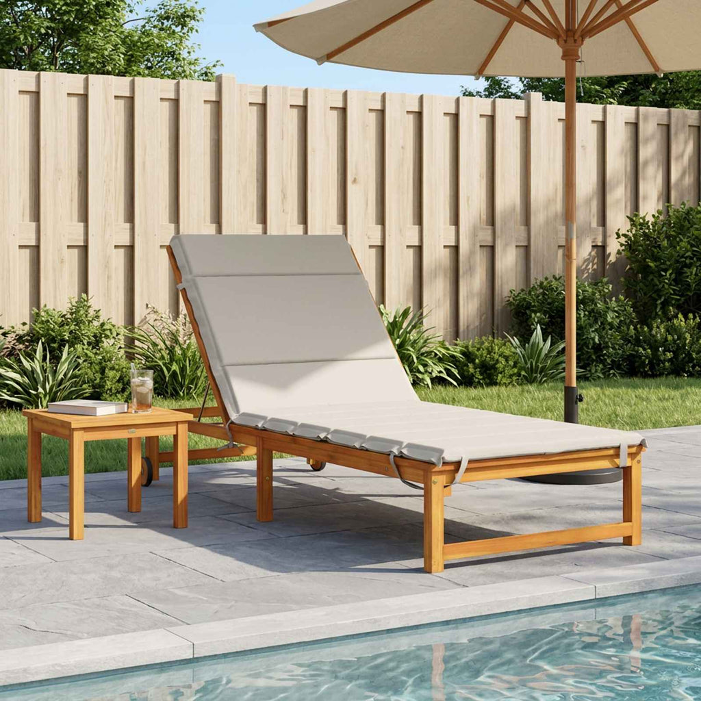 vidaXL Poduszka na leżak GEMERT 100% poliester Biały 200 x 80 x 3 cm