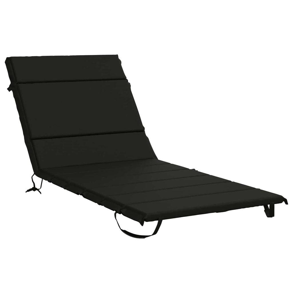 vidaXL Poduszka na leżak GEMERT 100% poliester Czarny 200 x 80 x 3 cm