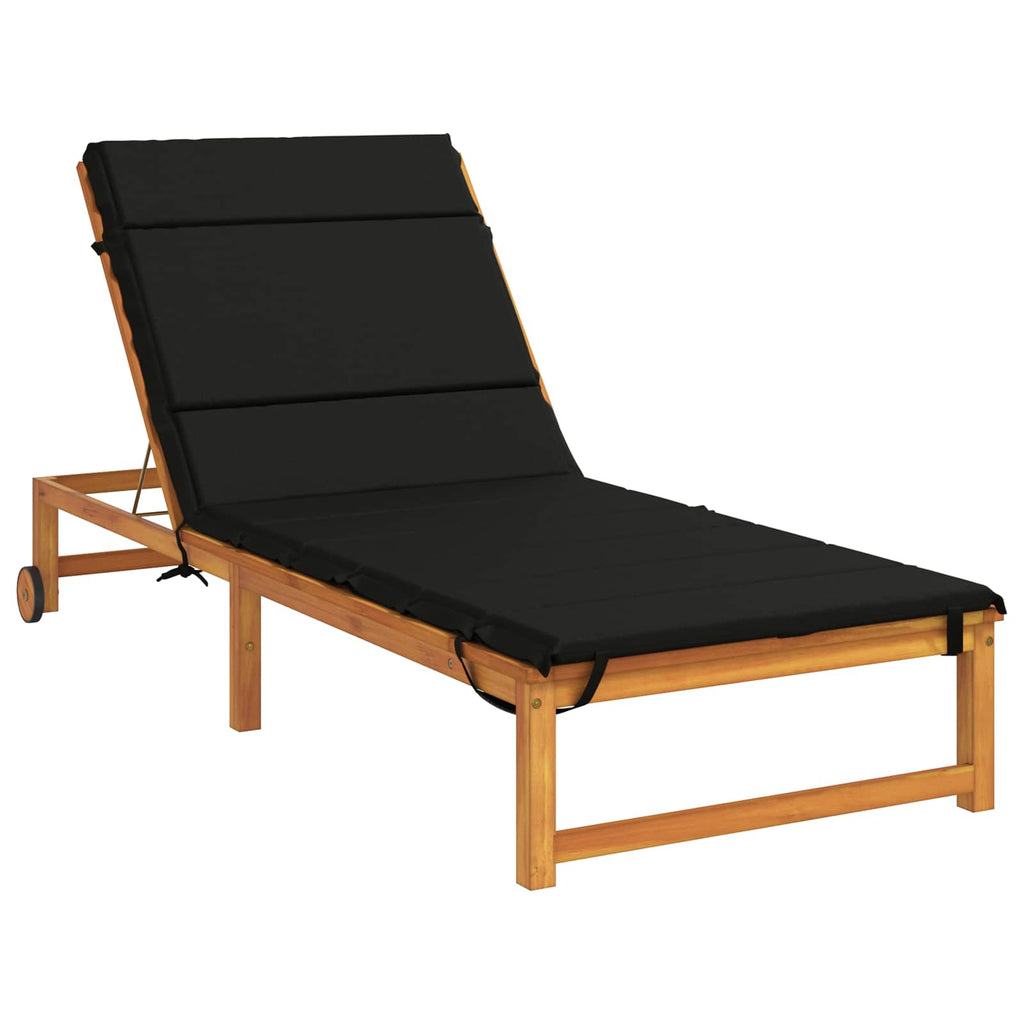 vidaXL Poduszka na leżak GEMERT 100% poliester Czarny 200 x 80 x 3 cm