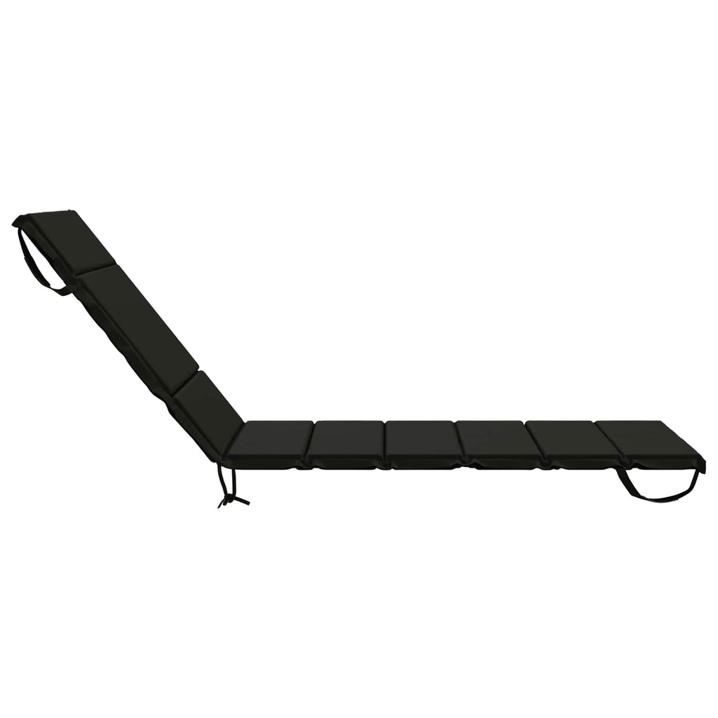 vidaXL Poduszka na leżak GEMERT 100% poliester Czarny 200 x 80 x 3 cm