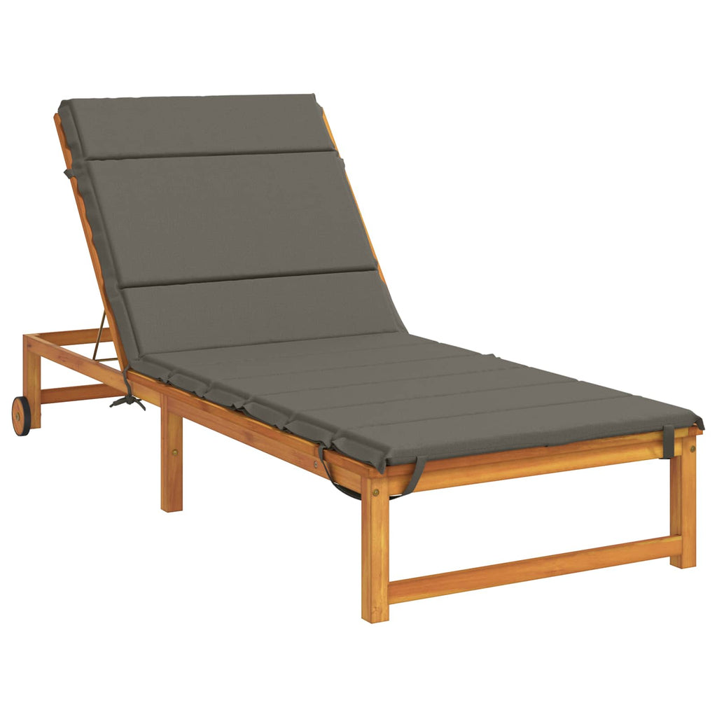 vidaXL Poduszka na leżak GEMERT 100% poliester Szary 200 x 80 x 3 cm