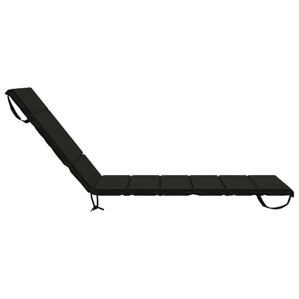 vidaXL Poduszka na leżak GEMERT 100% poliester Czarny 200 x 80 x 3 cm
