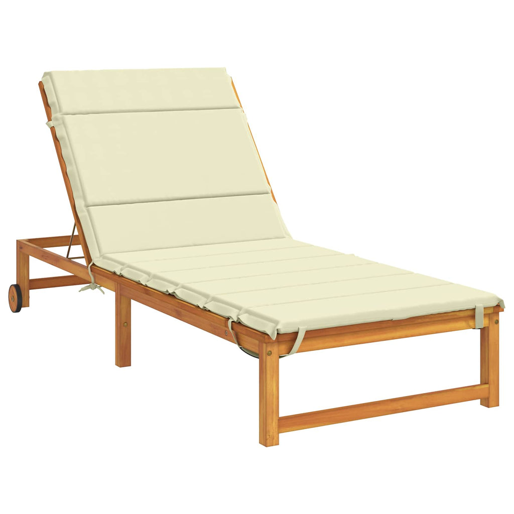 vidaXL Poduszka na leżak GEMERT 100% poliester kremowy 200 x 80 x 3 cm