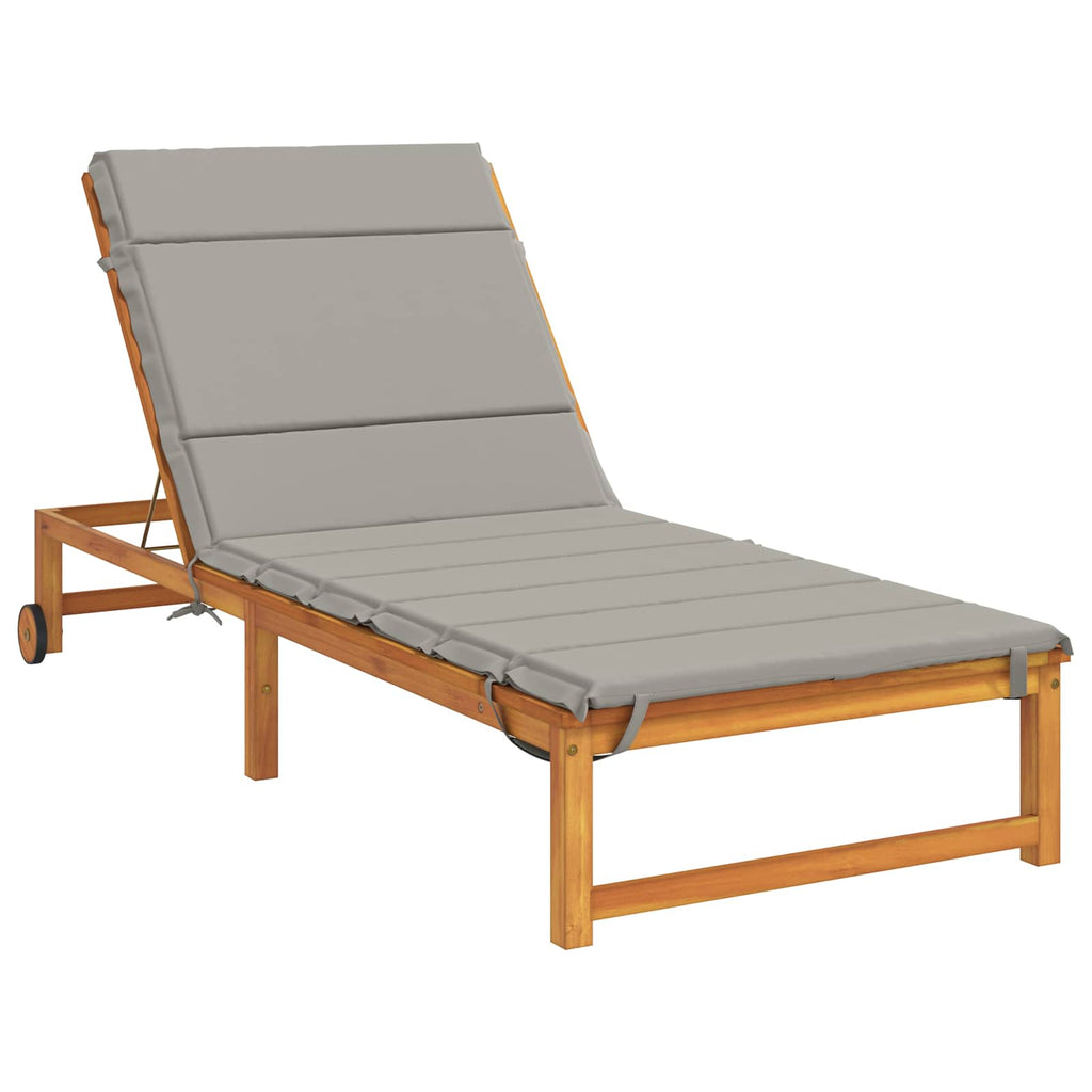 vidaXL Poduszka na leżak GEMERT 100% poliester Szary 200 x 80 x 3 cm