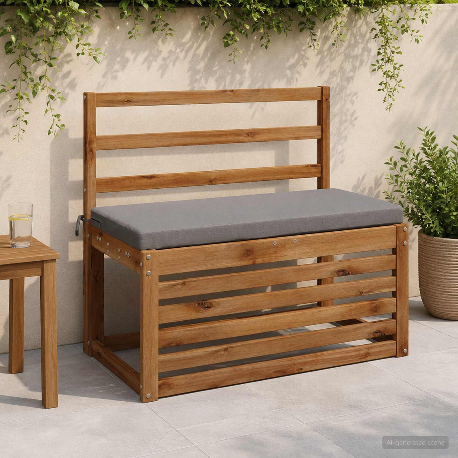 vidaXL Poduszki na ławkę 2-częściowe SOEST 2 szt. 100% poliester Szary