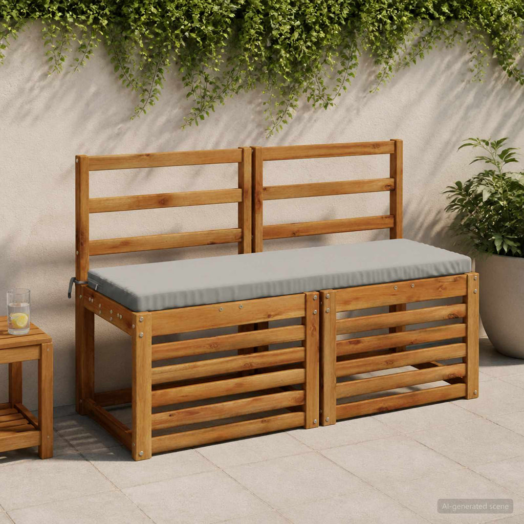 vidaXL Poduszka na ławkę SOEST 100% poliester Szary 110 x 40 x 5 cm