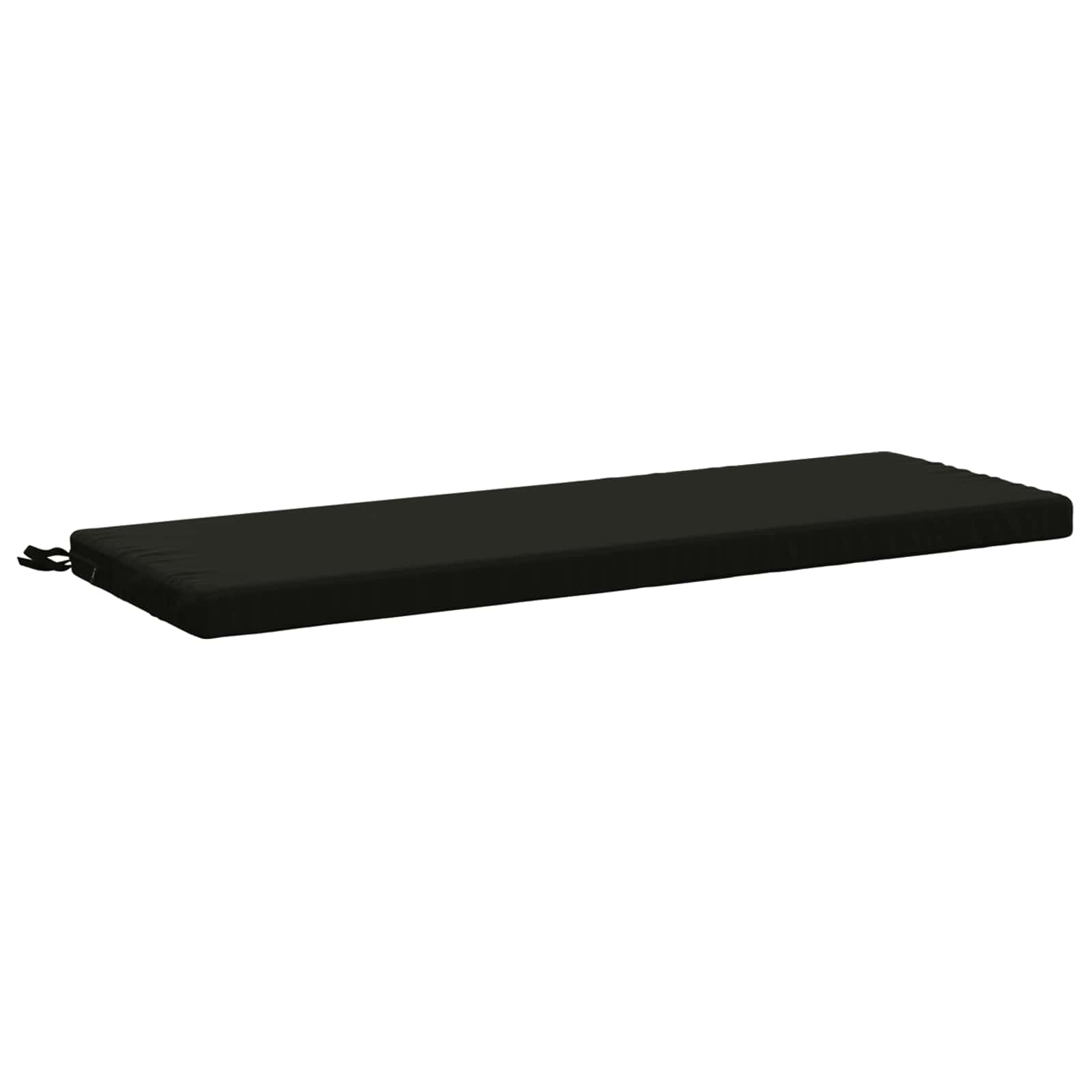 vidaXL Poduszka na ławkę SOEST 100% poliester Czarny 110 x 40 x 5 cm