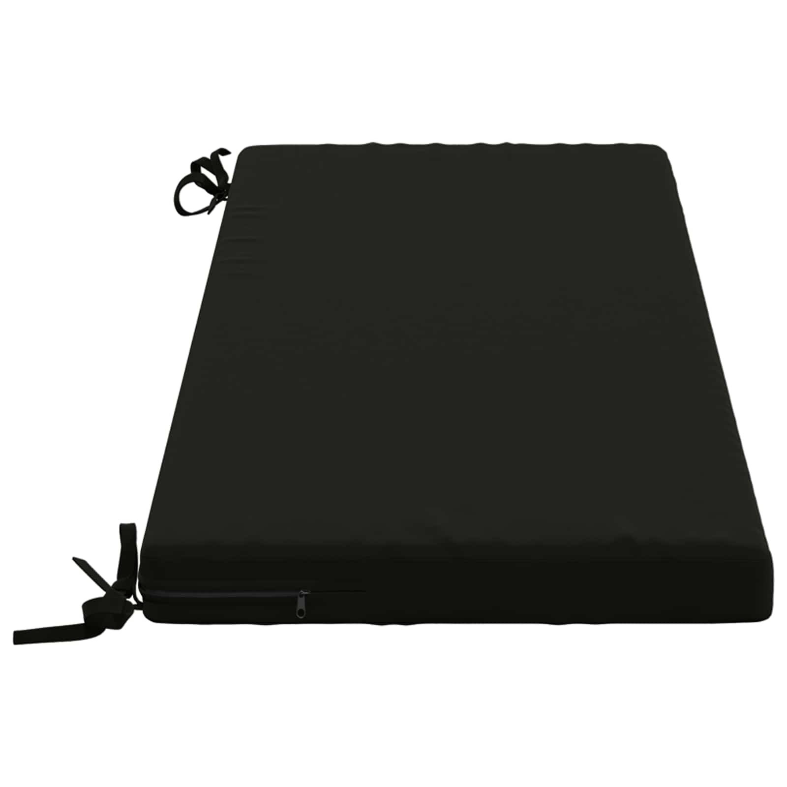 vidaXL Poduszka na ławkę SOEST 100% poliester Czarny 110 x 40 x 5 cm