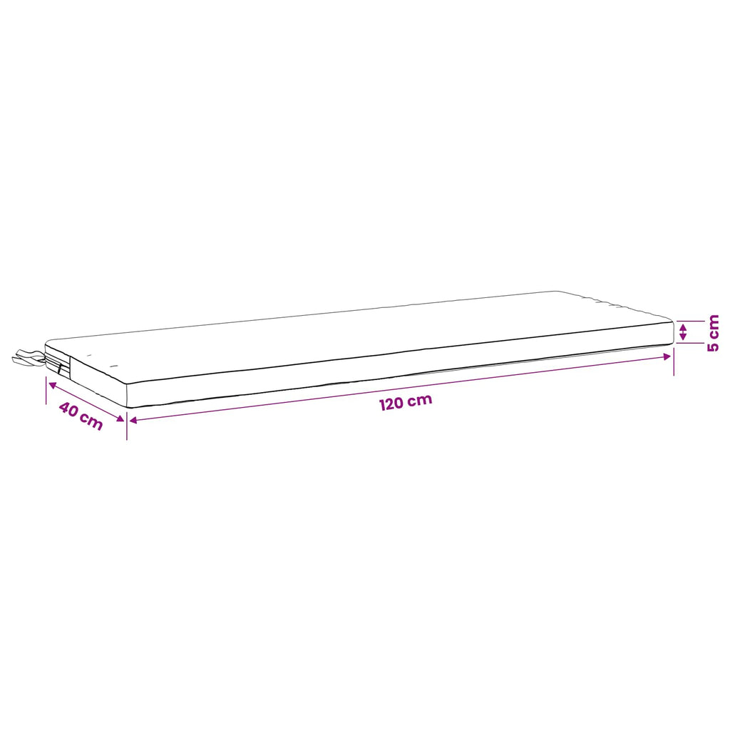 vidaXL Poduszka na ławkę SOEST 100% poliester Ciemnoszary