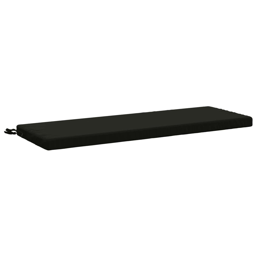 vidaXL Poduszka na ławkę SOEST 100% poliester Czarny 120 x 40 x 5 cm