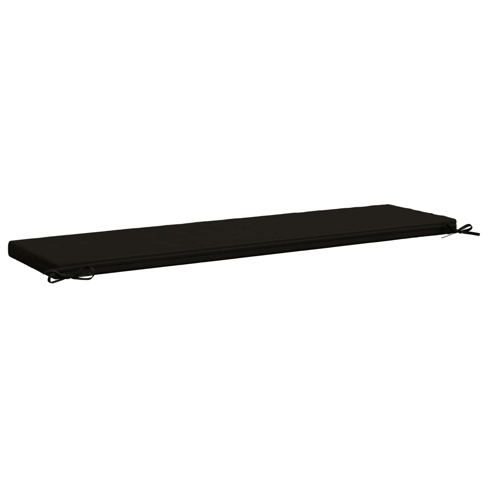 vidaXL Poduszka na ławkę SOEST 100% poliester Czarny 150 x 40 x 5 cm