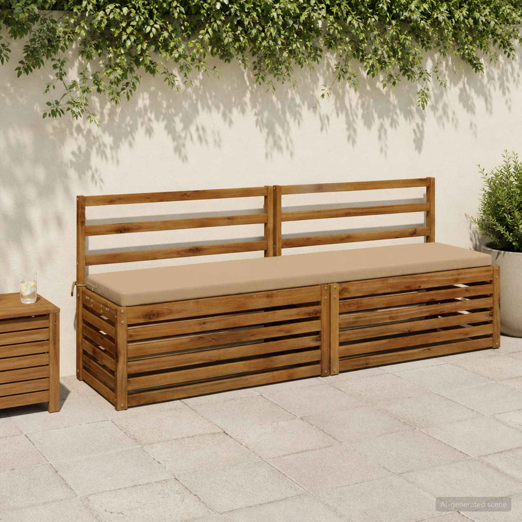 vidaXL Poduszka na ławkę SOEST 100% poliester piaskowy 170 x 40 x 5 cm