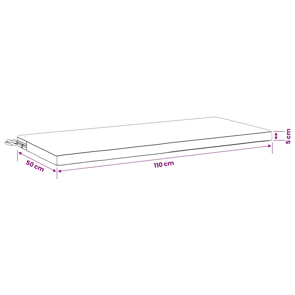 vidaXL Poduszki na ławkę 2-częściowe SOEST 2 szt. 100% poliester