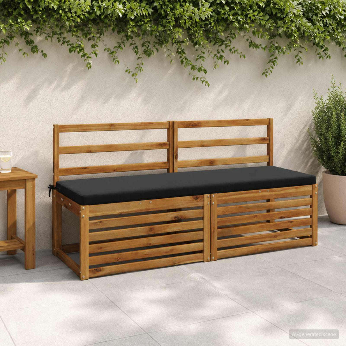 vidaXL Poduszki na ławkę 2-częściowe SOEST 2 szt. 100% poliester