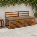 vidaXL Poduszki na ławkę 2-częściowe SOEST 2 szt. 100% poliester