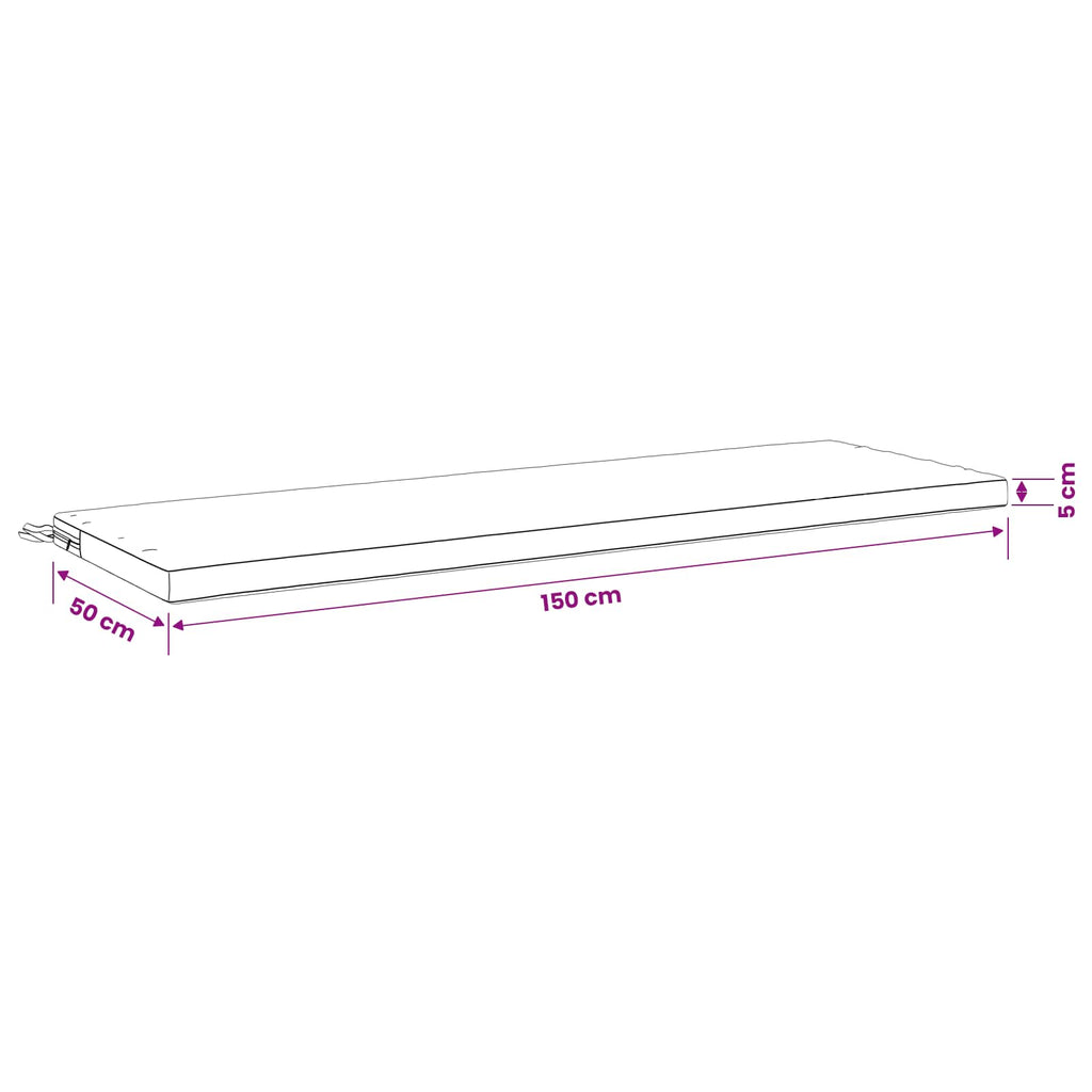 vidaXL Poduszki na ławkę 2-częściowe SOEST 2 szt. 100% poliester