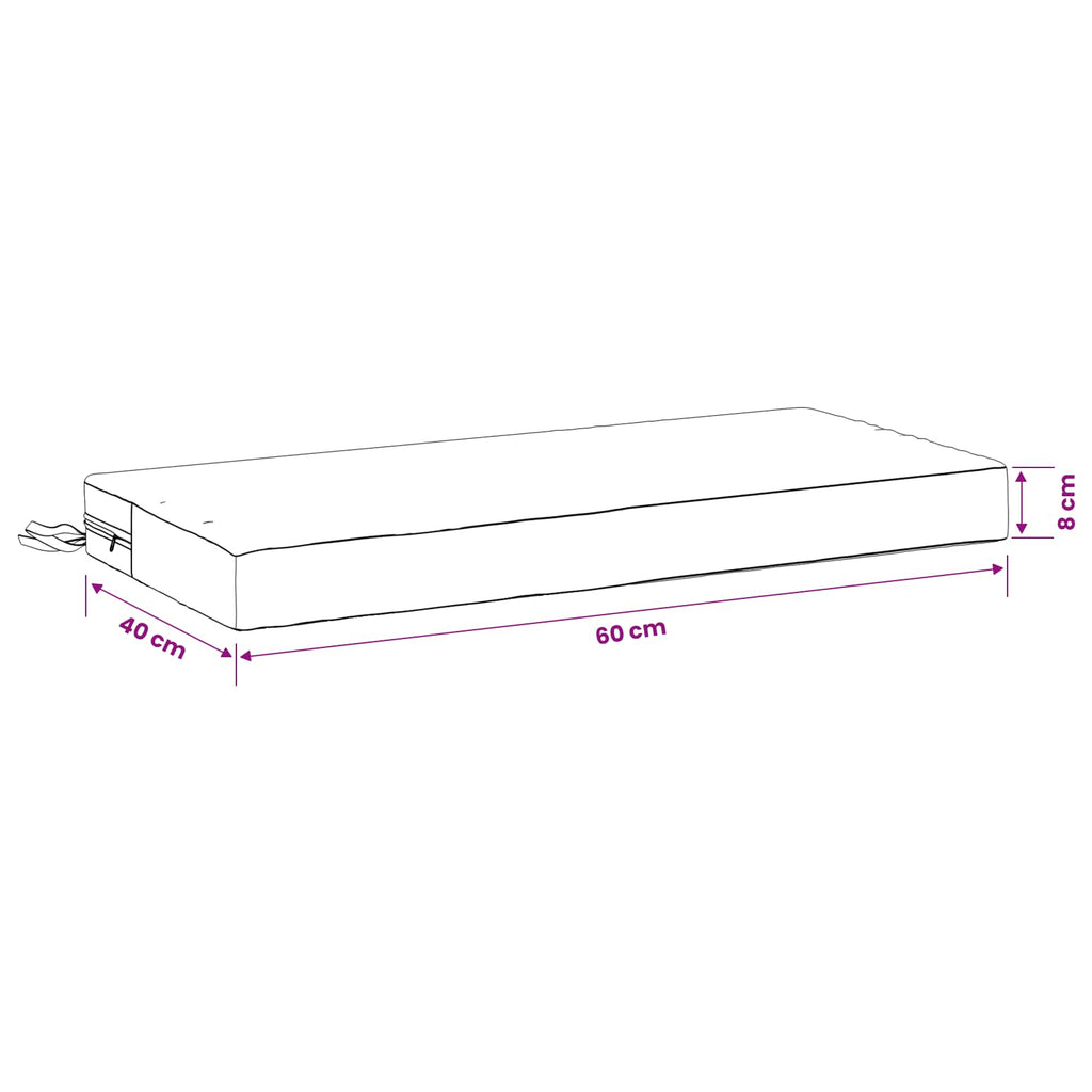vidaXL Poduszki na ławkę 2-częściowe SOEST 2 szt. 100% poliester