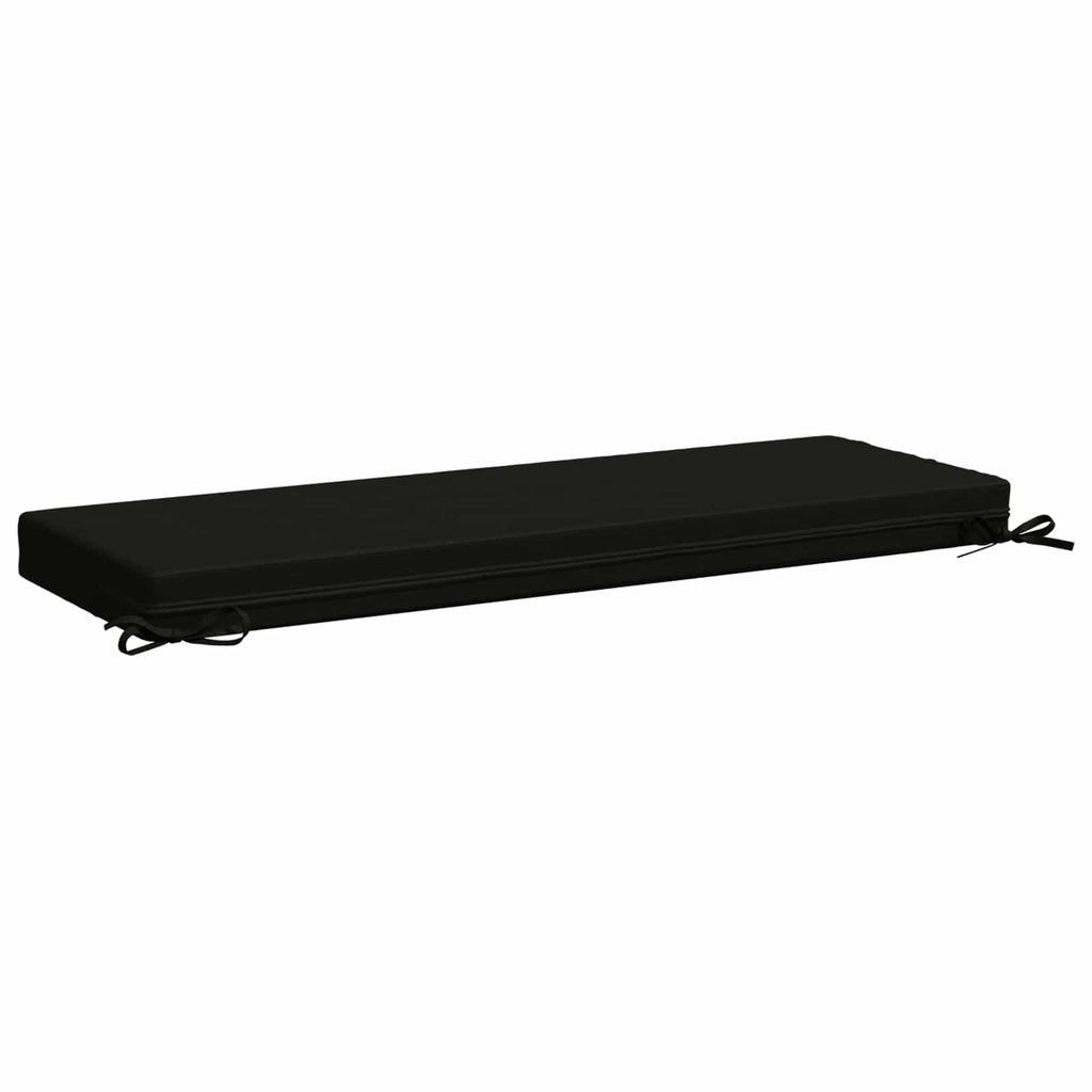 vidaXL Poduszka na ławkę SOEST 100% poliester Czarny 110 x 40 x 8 cm