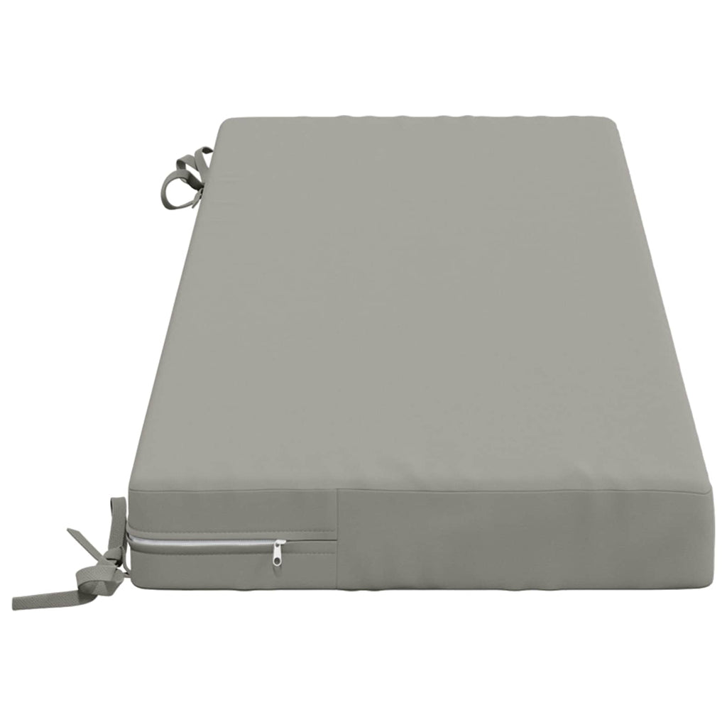 vidaXL Poduszka na ławkę SOEST 100% poliester Szary 110 x 40 x 8 cm