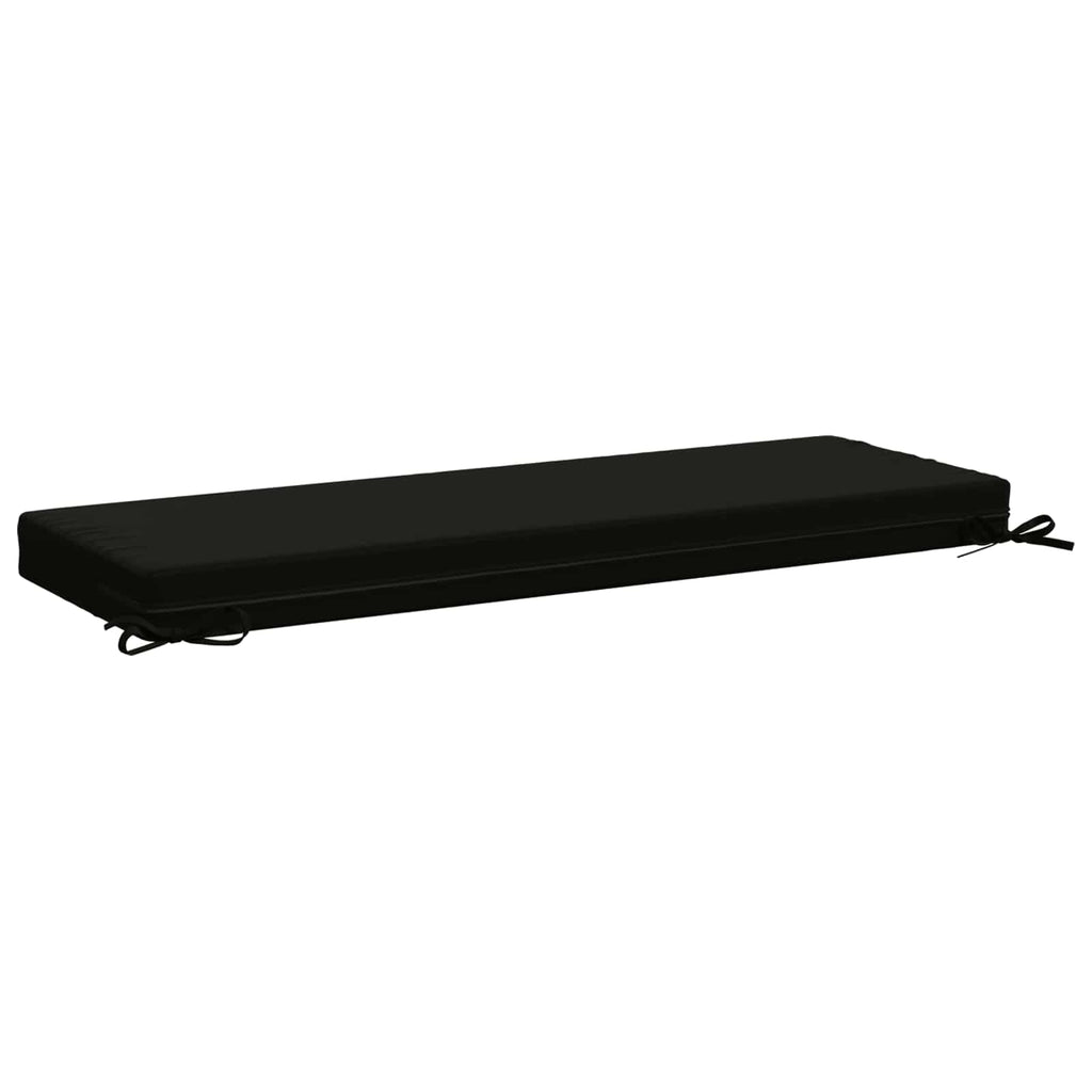 vidaXL Poduszka na ławkę SOEST 100% poliester Czarny 120 x 40 x 8 cm