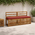 vidaXL Poduszka na ławkę SOEST 100% poliester czerwony 140 x 40 x 8 cm