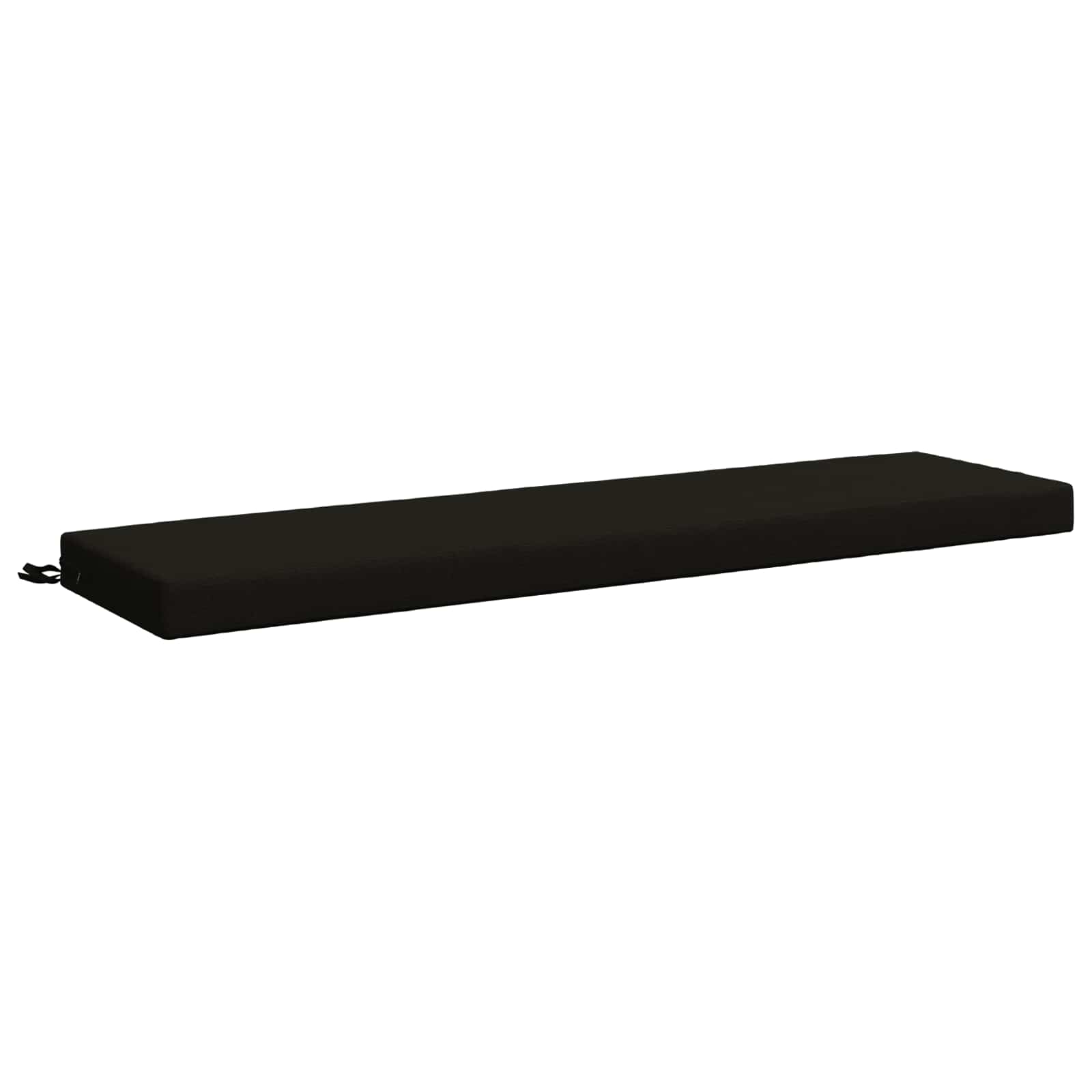 vidaXL Poduszka na ławkę SOEST 100% poliester Czarny 150 x 40 x 8 cm
