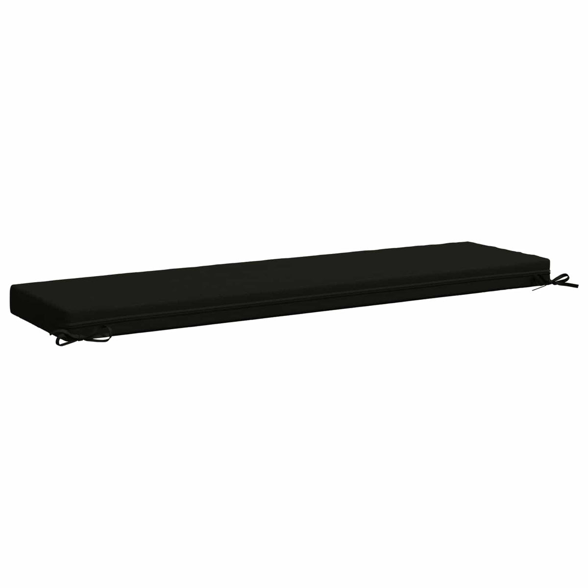 vidaXL Poduszka na ławkę SOEST 100% poliester Czarny 160 x 40 x 8 cm