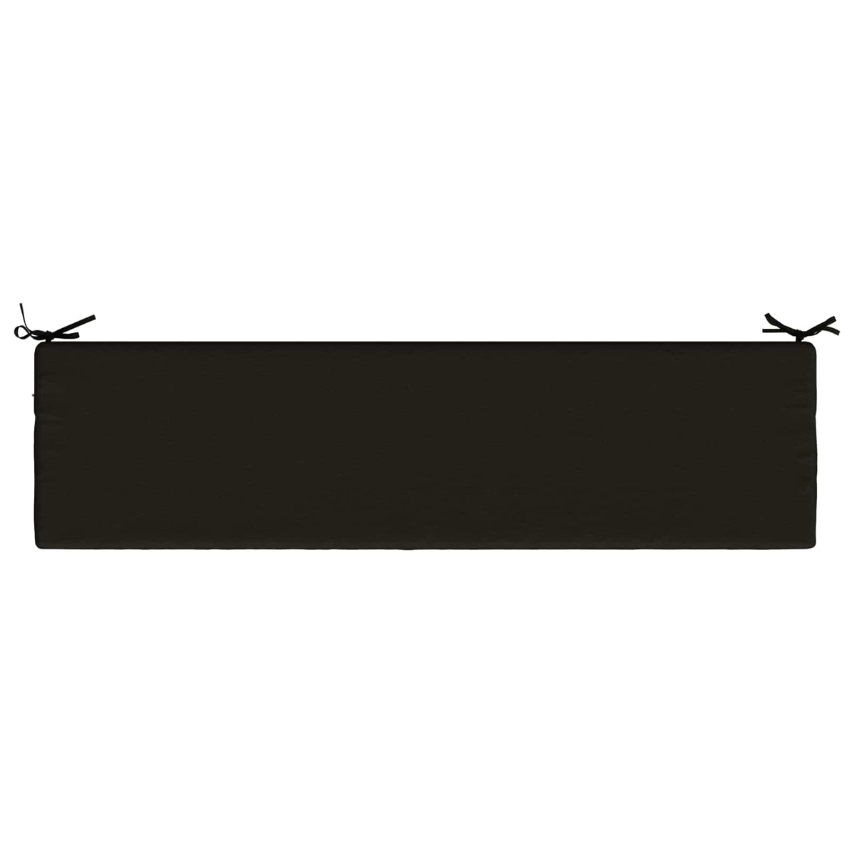 vidaXL Poduszka na ławkę SOEST 100% poliester Czarny 160 x 40 x 8 cm