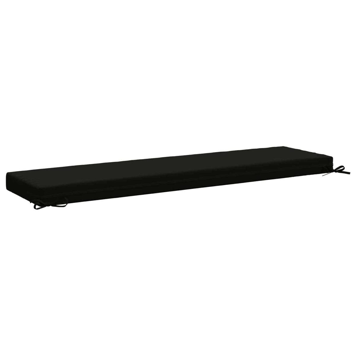 vidaXL Poduszka na ławkę SOEST 100% poliester Czarny 160 x 40 x 8 cm
