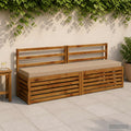 vidaXL Poduszka na ławkę SOEST 100% poliester piaskowy 180 x 40 x 8 cm
