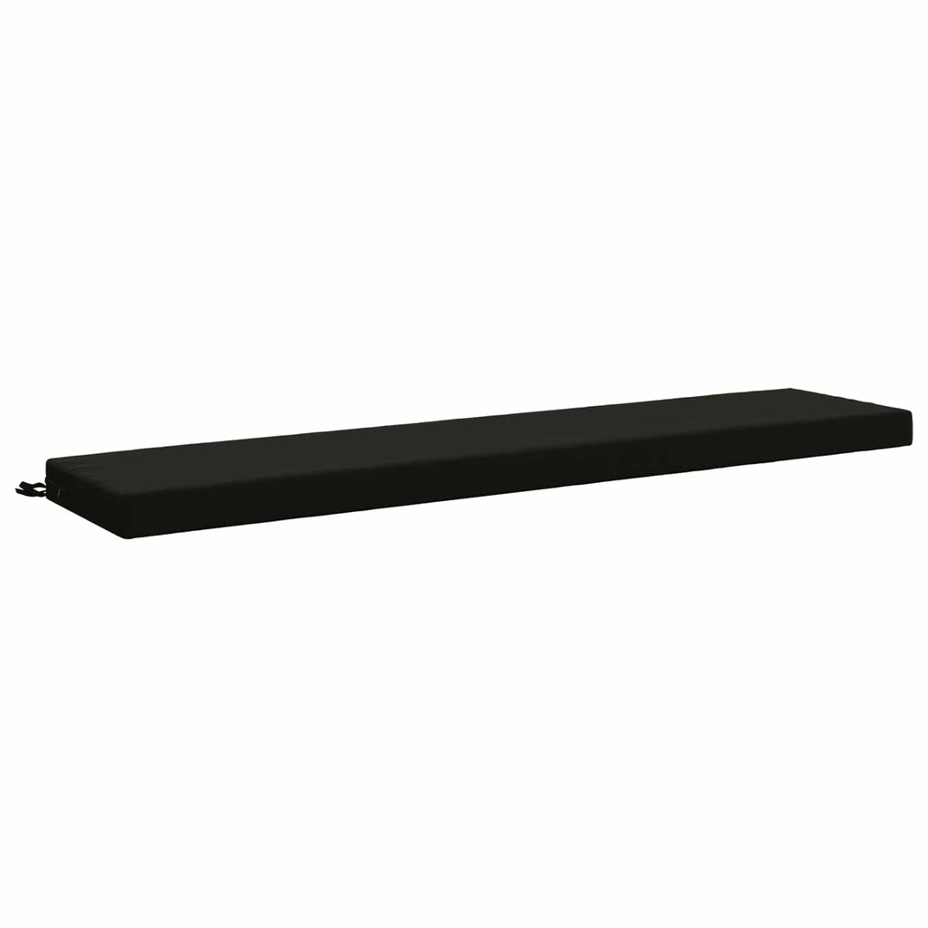 vidaXL Poduszka na ławkę SOEST 100% poliester Czarny 170 x 40 x 8 cm