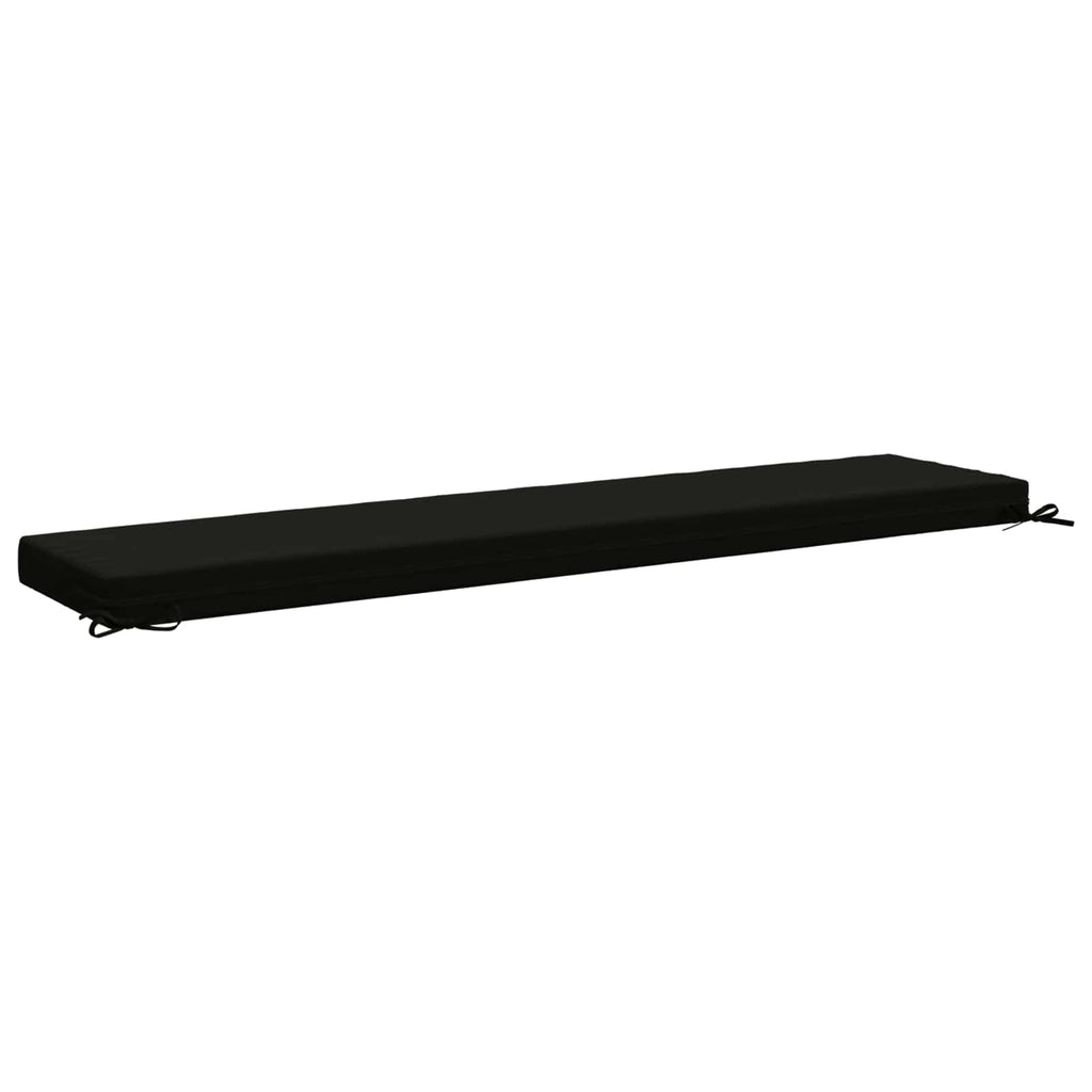 vidaXL Poduszka na ławkę SOEST 100% poliester Czarny 170 x 40 x 8 cm