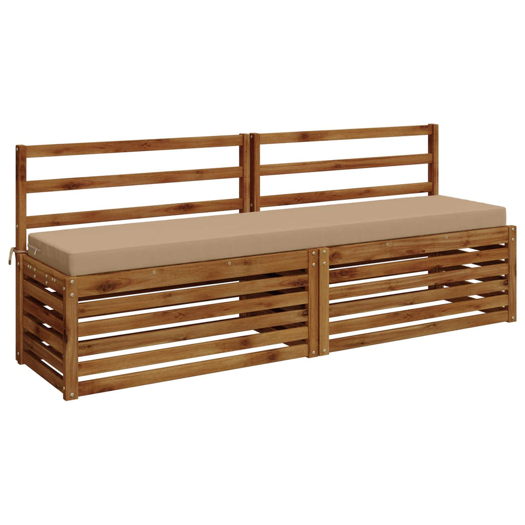 vidaXL Poduszka na ławkę SOEST 100% poliester piaskowy 180 x 40 x 8 cm
