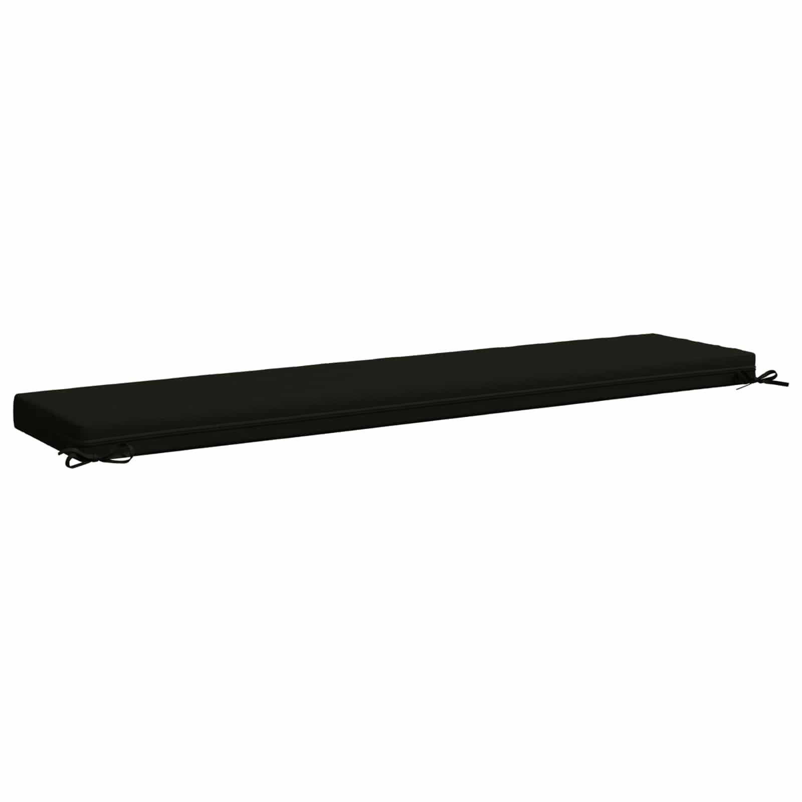 vidaXL Poduszka na ławkę SOEST 100% poliester Czarny 180 x 40 x 8 cm