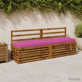 vidaXL Poduszka na ławkę SOEST 100% poliester różowy 200 x 40 x 8 cm