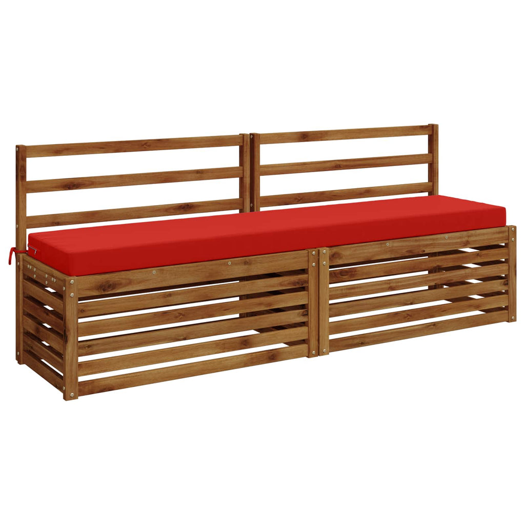 vidaXL Poduszka na ławkę SOEST 100% poliester czerwony 200 x 40 x 8 cm